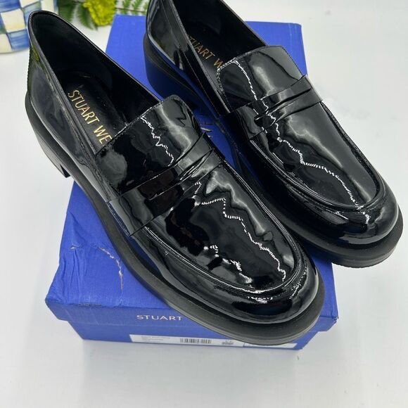 Women’s Stuart Weitzman Soho, patent leather loafers size 9, made in Spain - Picture 11 of 12